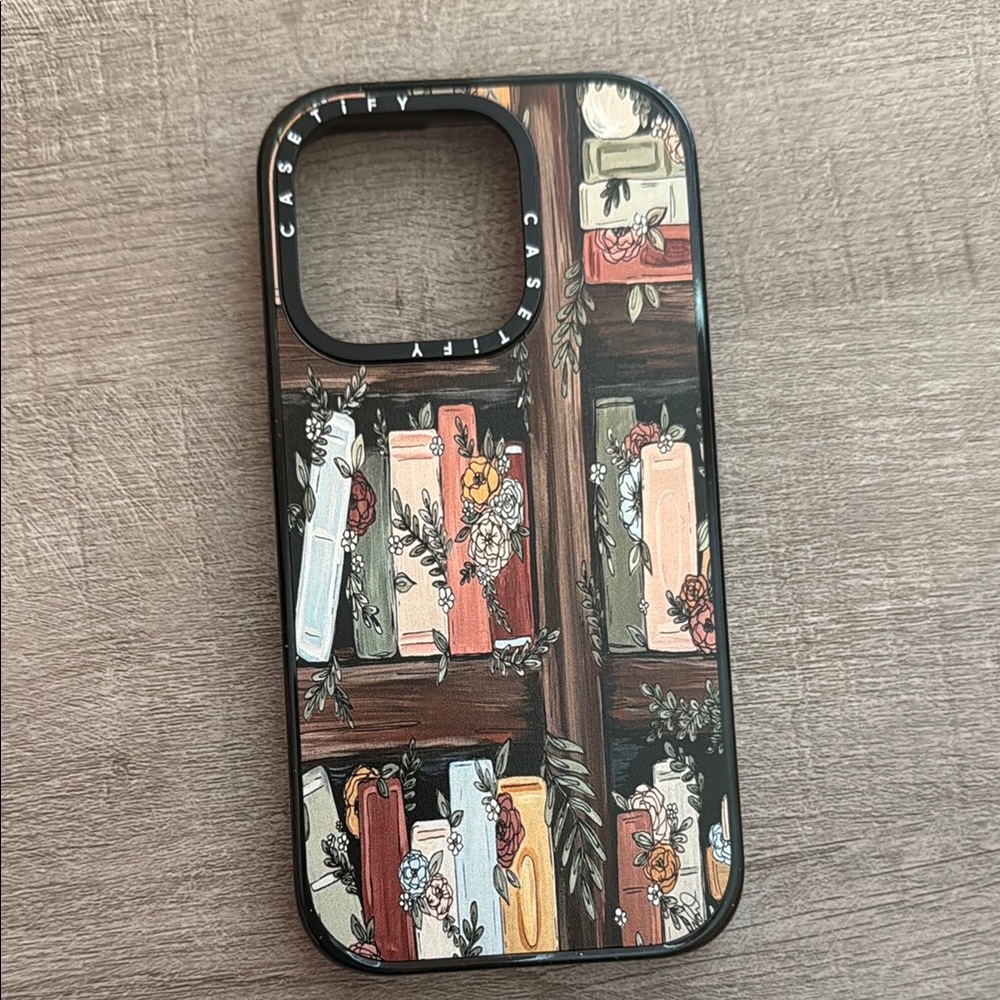 iPhone 15 Pro Casetify Bookcase Floral Phone Case - Black and Multicolor